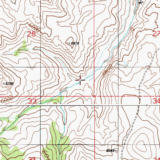 Topographic Map of Crane Creek, ID