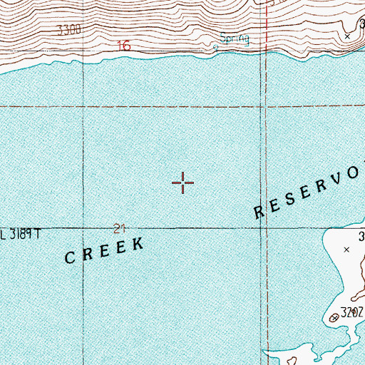 Topographic Map of Crane Creek Reservoir, ID