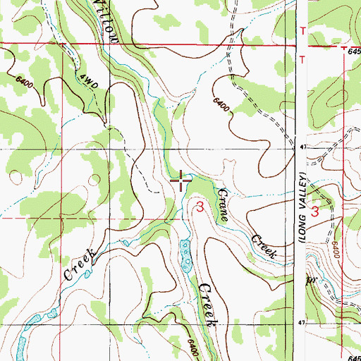 Topographic Map of Crane Creek, ID