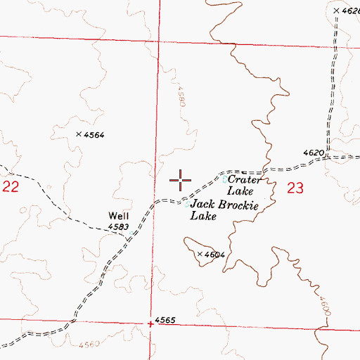Topographic Map of Crater Lake, ID