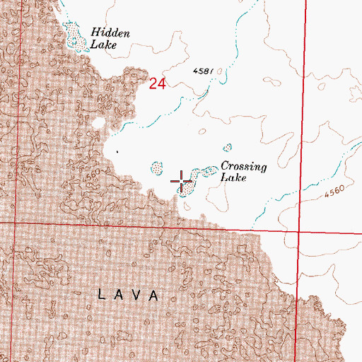 Topographic Map of Crossing Lake, ID