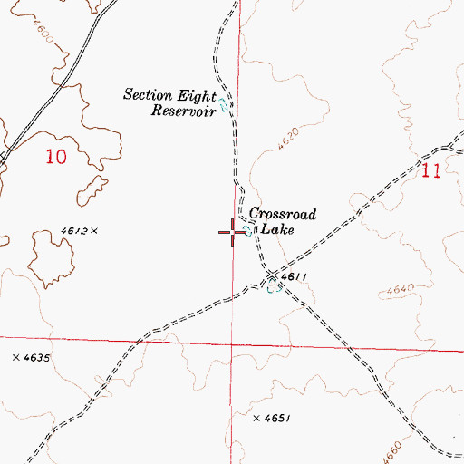 Topographic Map of Crossroad Lake, ID