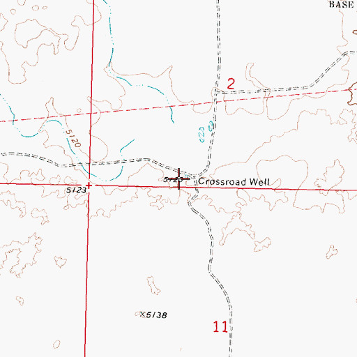 Topographic Map of Crossroad Well, ID