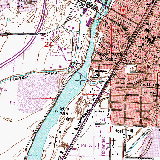 Topographic Map of Crow Creek, ID