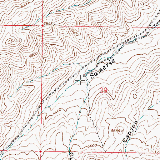 Topographic Map of Cub Canyon, ID