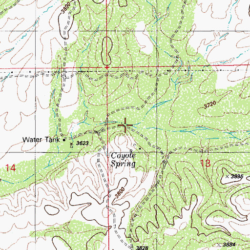 Topographic Map of Chimney Canyon, AZ