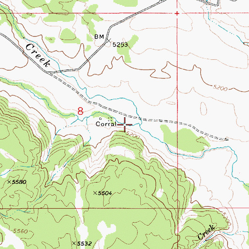 Topographic Map of Current Creek, ID