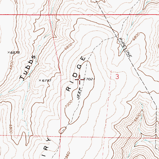 Topographic Map of Dairy Ridge, ID