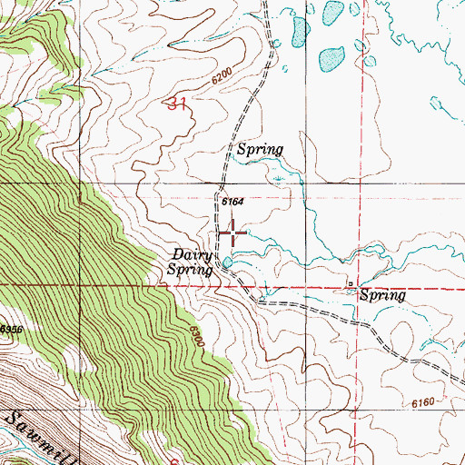 Topographic Map of Dairy Springs, ID