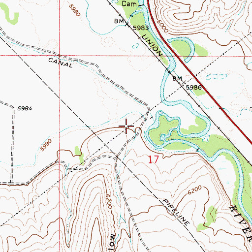 Topographic Map of Dam Hollow, ID