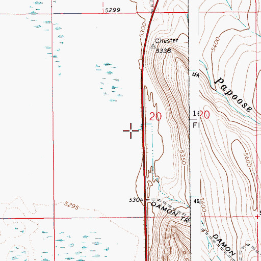 Topographic Map of Damon Trail Creek, ID
