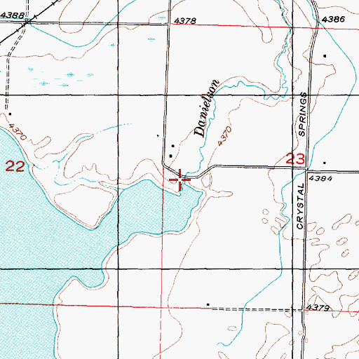 Topographic Map of Danielson Creek, ID