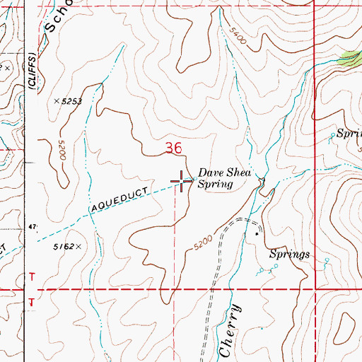 Topographic Map of Dave Shea Spring, ID