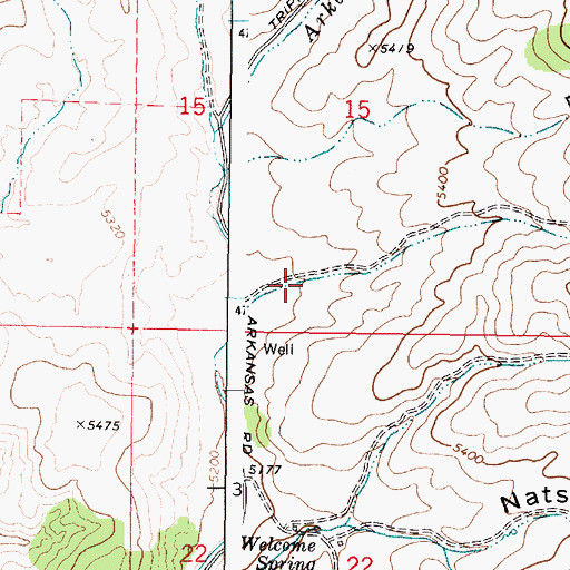 Topographic Map of Davis Canyon, ID
