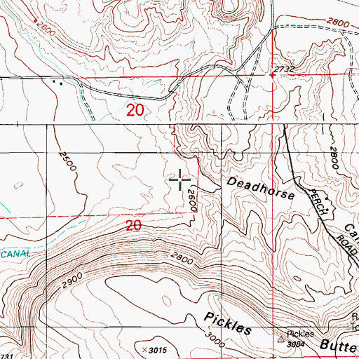 Topographic Map of Deadhorse Canyon, ID