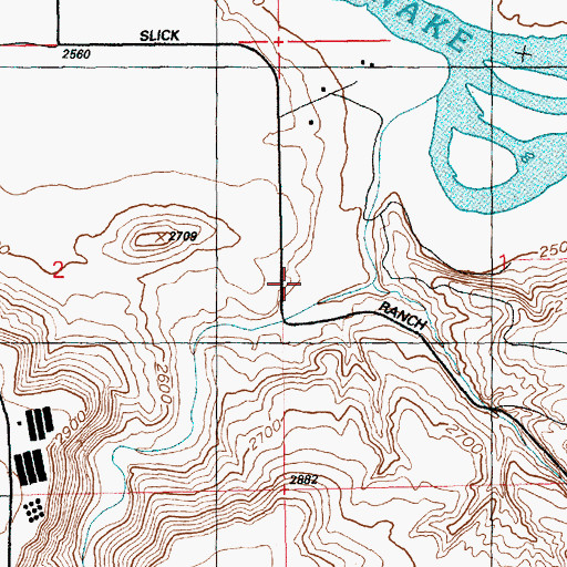 Topographic Map of Deadman Canyon, ID