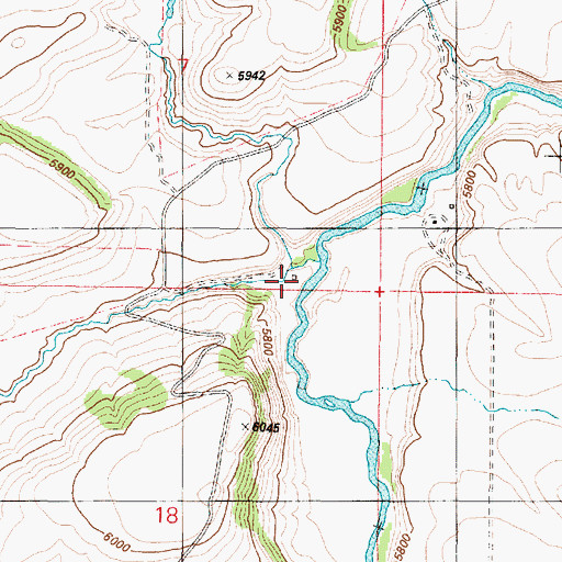 Topographic Map of Deadman Creek, ID