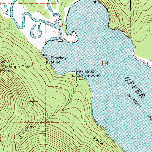 Topographic Map of Deadman Creek, ID