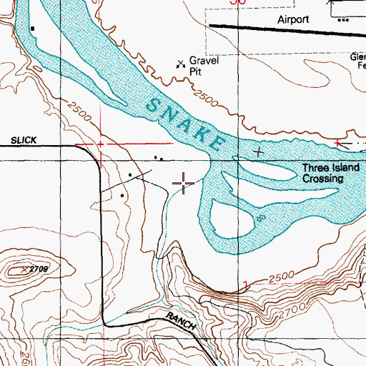 Topographic Map of Deadman Creek, ID