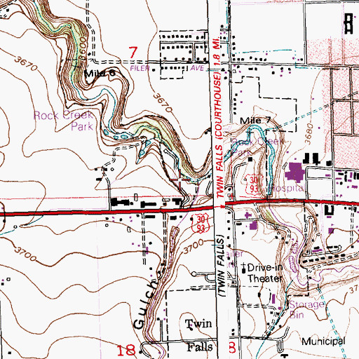 Topographic Map of Deadman Gulch, ID