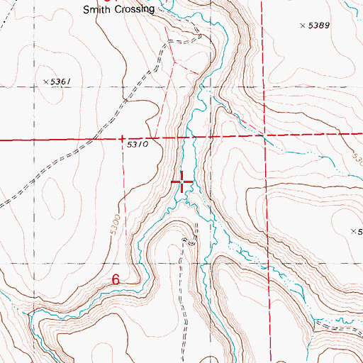 Topographic Map of Deadwood Creek, ID