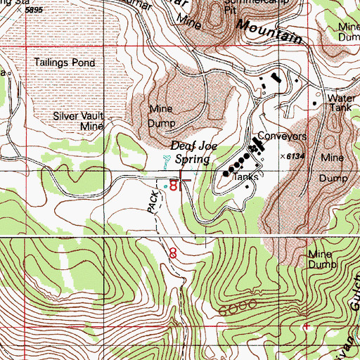 Topographic Map of Deaf Joe Spring, ID