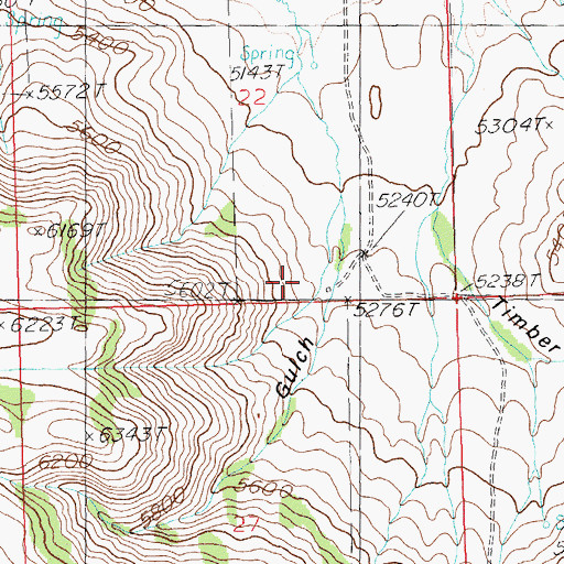 Topographic Map of Dean Camp, ID