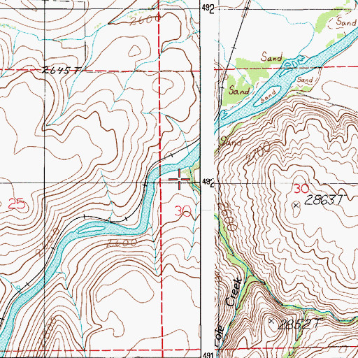 Topographic Map of Deep Creek, ID