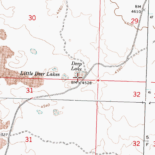 Topographic Map of Deep Lake, ID
