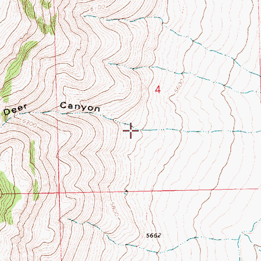 Topographic Map of Deer Canyon, ID