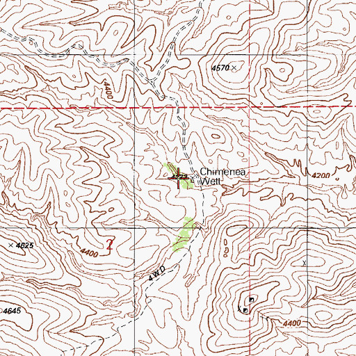 Topographic Map of Chimenea Well, AZ