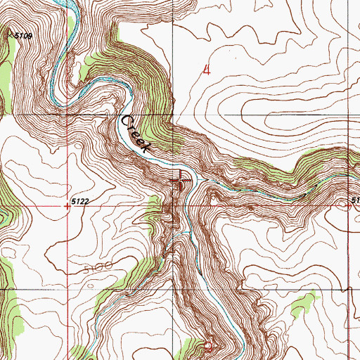 Topographic Map of Deer Creek, ID