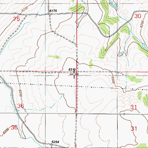 Topographic Map of Dehlin School, ID