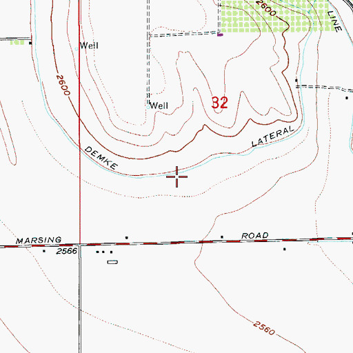 Topographic Map of Demke Lateral, ID