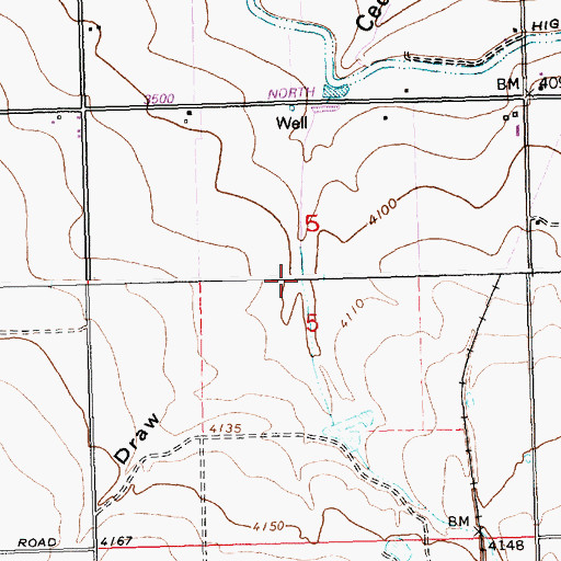 Topographic Map of Desert Creek, ID
