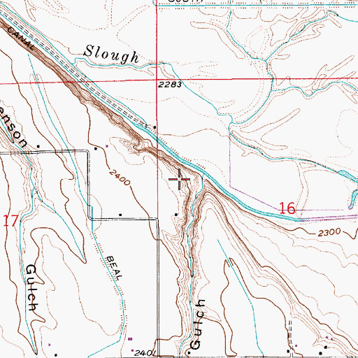 Topographic Map of Dixie Gulch, ID