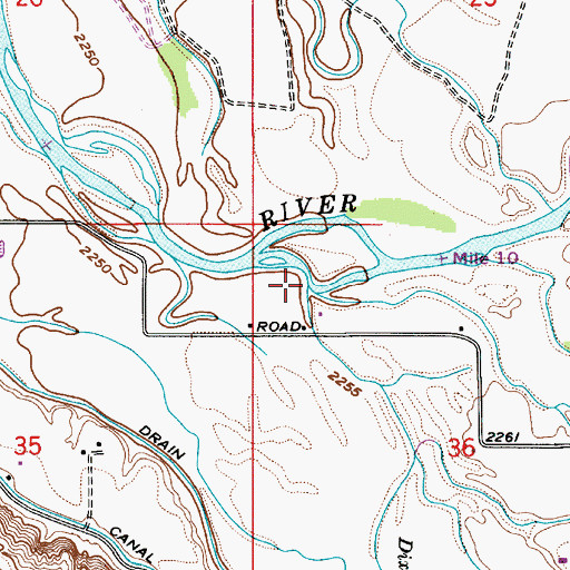 Topographic Map of Dixie Slough, ID
