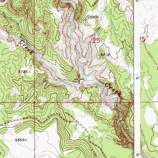 Topographic Map of Dons Creek, ID