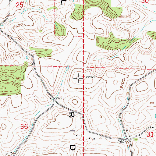 Topographic Map of Driscoll Ridge, ID