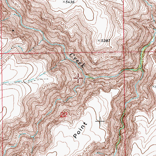 Topographic Map of Dry Canyon, ID