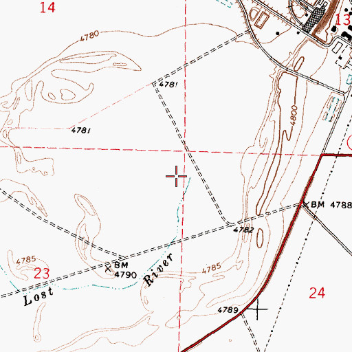 Topographic Map of Dry Channel Big Lost River, ID