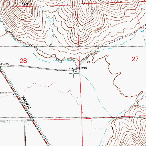 Topographic Map of Dry Creek, ID