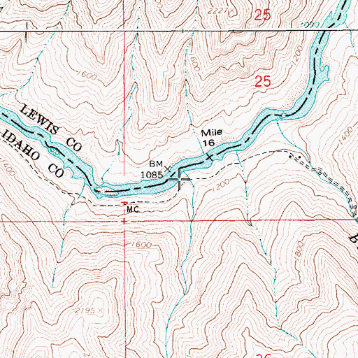 Topographic Map of Dry Creek, ID