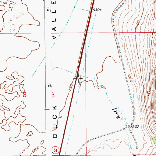 Topographic Map of Dry Creek, ID