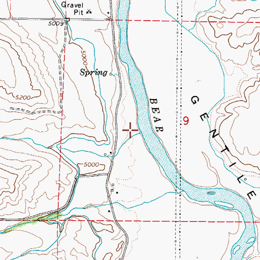 Topographic Map of Dry Creek, ID