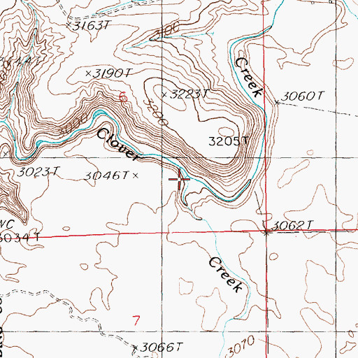 Topographic Map of Dry Creek, ID