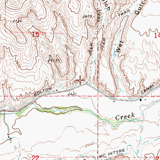 Topographic Map of Dry Gulch, ID