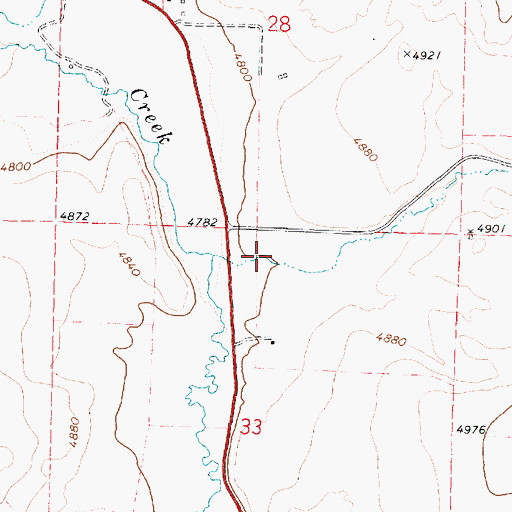 Topographic Map of Dry Hollow, ID