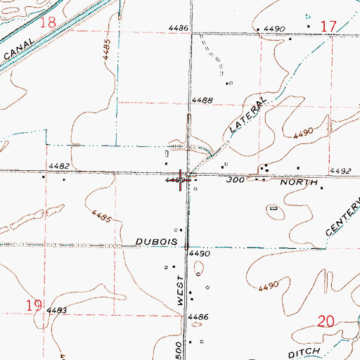 Topographic Map of Dubois Lateral, ID