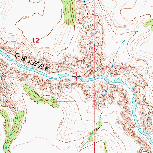 Topographic Map of Dukes Creek, ID